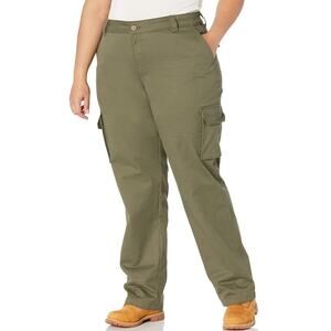 Dickies Women's Plus Size Relaxed Fit Stretch Cargo Straight Leg Pant size 24W